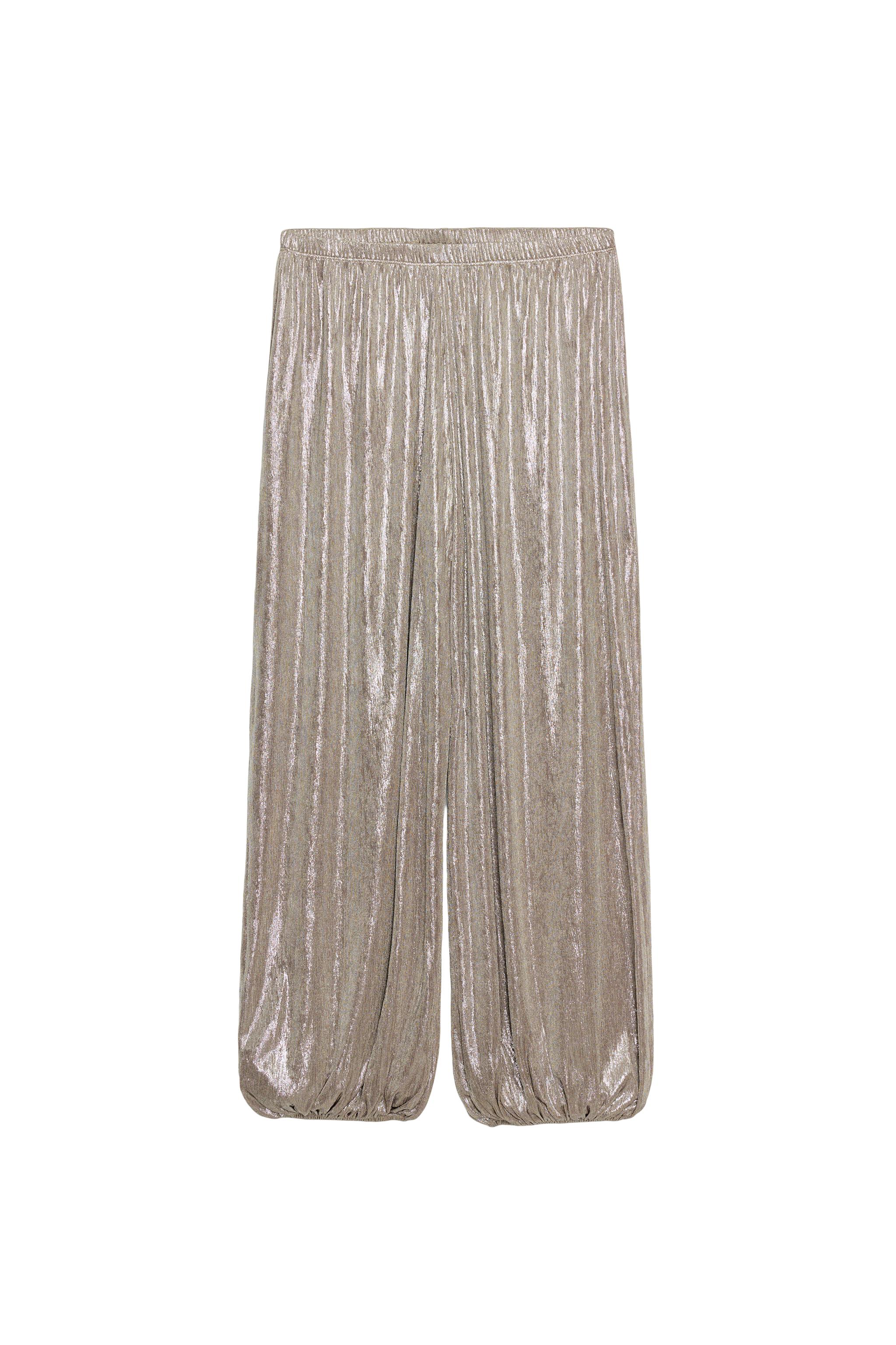 METALLIC EFFECT PANTS